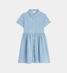 Robe denim Abiarritz broderies coton bio Cadet Rousselle