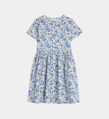 Robe corolle Abiarritz Ter à motif floral en popeline de coton Cadet Rousselle
