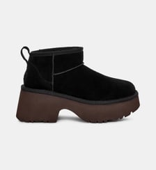 Bottines Classic Ultra Mini compensées en cuir Ugg