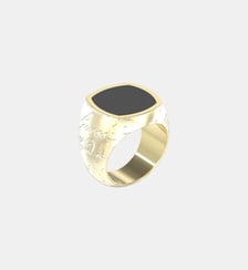 Bague chevalière avec inscription Guess
