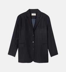 Blazer droit en laine mélangée American Vintage
