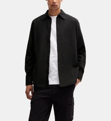 Chemise modèle Relegant droite en popeline de coton BOSS