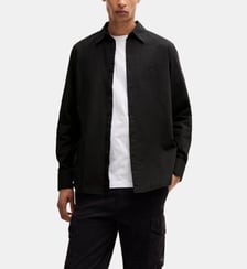 Chemise modèle Relegant droite en popeline de coton BOSS