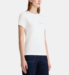 T-shirt slim Shrunken coton bio Victoria Beckham