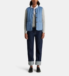 Veste sans manches Loup matelassée réversible coton bio Jodhpur