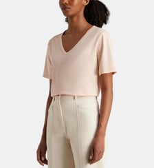 T-shirt droit uni Less en coton bio Jodhpur