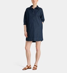 Robe droite courte Lahora coton denim  Jodhpur