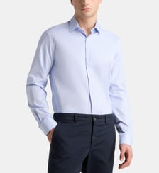 Chemise droite Hsrsol carreaux tissés coton bio Galeries Lafayette
