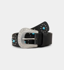 Ceinture Anais cuir, perles et studs  Galeries Lafayette