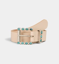 Ceinture classique Alice pierres croûte de cuir Galeries Lafayette