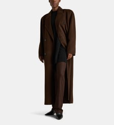 Manteau long Gaia double boutonnage laine The Frankie Shop