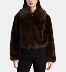 Veste courte effet fourrure zip The Frankie Shop