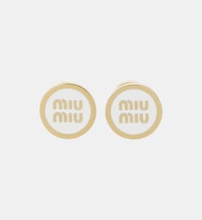 Boucles d'oreilles en métal émaillé Miu Miu