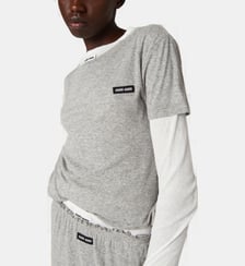 T-shirt en jersey côtelé Miu Miu