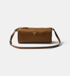 Sac pochette en Re-Nylon et cuir Prada