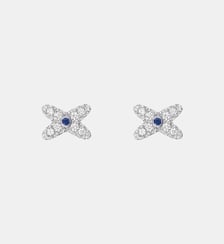 Boucles d'oreilles en or blanc saphirs et diamants Chaumet