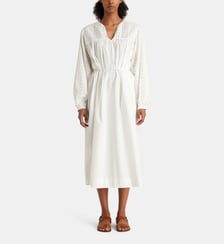 Robe longue ample Loma broderie anglaise coton bio Jodhpur