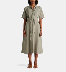 Robe chemise midi Lio ceinture lin Jodhpur