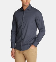 Chemise slim coton stretch à pois Tommy Hilfiger
