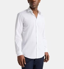 Chemise slim unie popeline coton stretch Calvin Klein