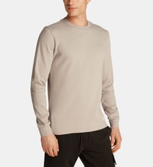 T-shirt droit coton gaufré manches longues Calvin Klein