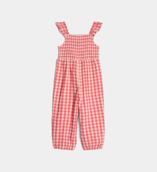 Combinaison Bamatou vichy en coton bio Cadet Rousselle