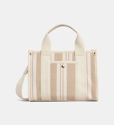 Sac cabas Mini Teddy en canvas rayures Galeries Lafayette