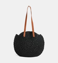 Sac à main rond Lila paille Galeries Lafayette