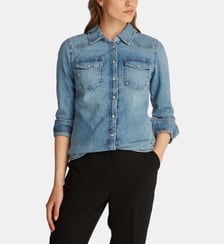 Chemise slim coton denim délavé Tommy Hilfiger