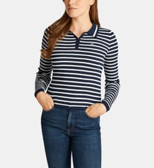 Pull ajusté côtelé col polo Tommy Hilfiger