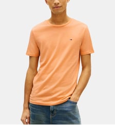 T-shirt slim coton mélangé chiné drapeau Tommy Hilfiger