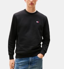 Sweat droit coton drapeau siglé Tommy Hilfiger