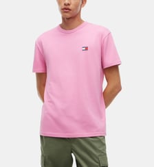 T-shirt droit coton drapeau siglé Tommy Hilfiger