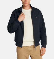 Blouson court droit zippé col montant Tommy Hilfiger