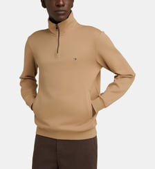 Sweat droit col camionneur coton mélangé Tommy Hilfiger