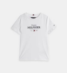 T-shirt droit coton signature Tommy Hilfiger