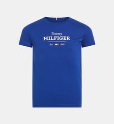 T-shirt droit coton signature Tommy Hilfiger