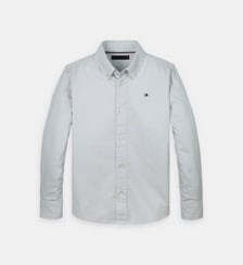 Chemise droite coton stretch à rayures Tommy Hilfiger