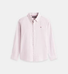 Chemise droite coton stretch à rayures Tommy Hilfiger