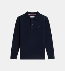 Polo droit coton manches longues Tommy Hilfiger