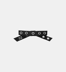 Barrette nœud à œillets en satin Ganni