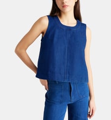 Top Iza coton denim  F.A.M.