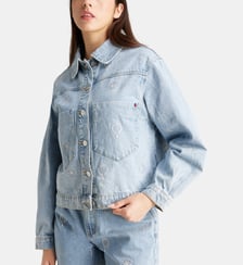 Veste Vicky broderies coton denim délavé  F.A.M.
