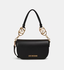 Sac à main signature enduit lisse Love Moschino
