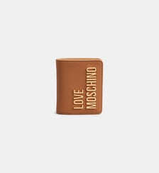 Portefeuille matelassé signature enduit Love Moschino