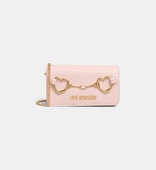 Sac pochette cœurs signature enduit  Love Moschino