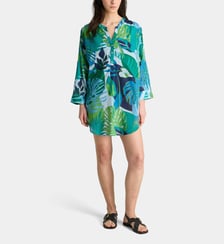 Robe tunique de plage Oxana K coton  Galeries Lafayette