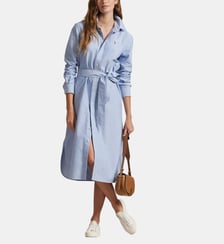 Robe chemise midi en coton Polo Ralph Lauren