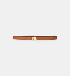 Ceinture fine réversible signature en cuir Lauren Ralph Lauren
