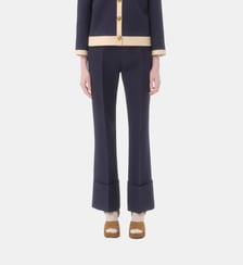 Pantalon droit taille haute en laine mélangée Valentino Garavani